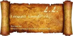 Lengyel Leonárd névjegykártya